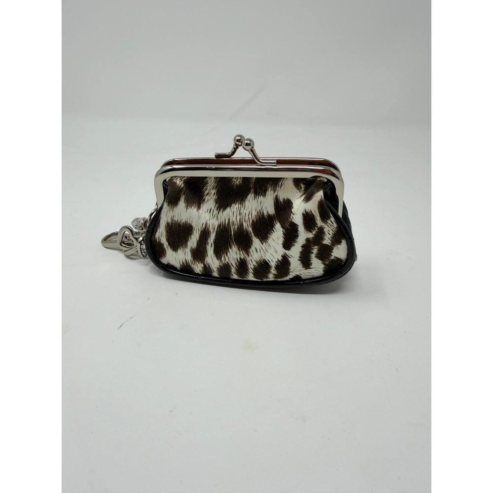 Kathy Van Zeeland Coin Purse Women OS Black White Excellent Animal Kiss Lock Y2K